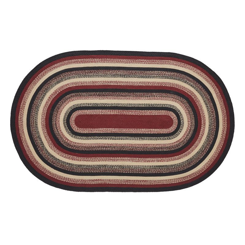 Batish Striped Indoor Rug, Oval 3' x 5'