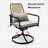 4-person 37" Square Dining Table With Swivel Chairs And Cushions