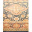 Tapis unique noué à la main bleu / orange / ivoire Oakhur de conception unique 6 pi 2 po x 9 pi Oakhur