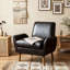 Chaise d'appoint rembourrée avec accoudoirs roulés-1060416593