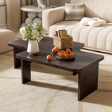 Rectangle Coffee Table With Splicing Design, Multifunctional Combination Table