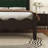 Ines Wood Bed Frame with Upholstered Headboard - Vegan Leather Upholstery-449762897-446306937