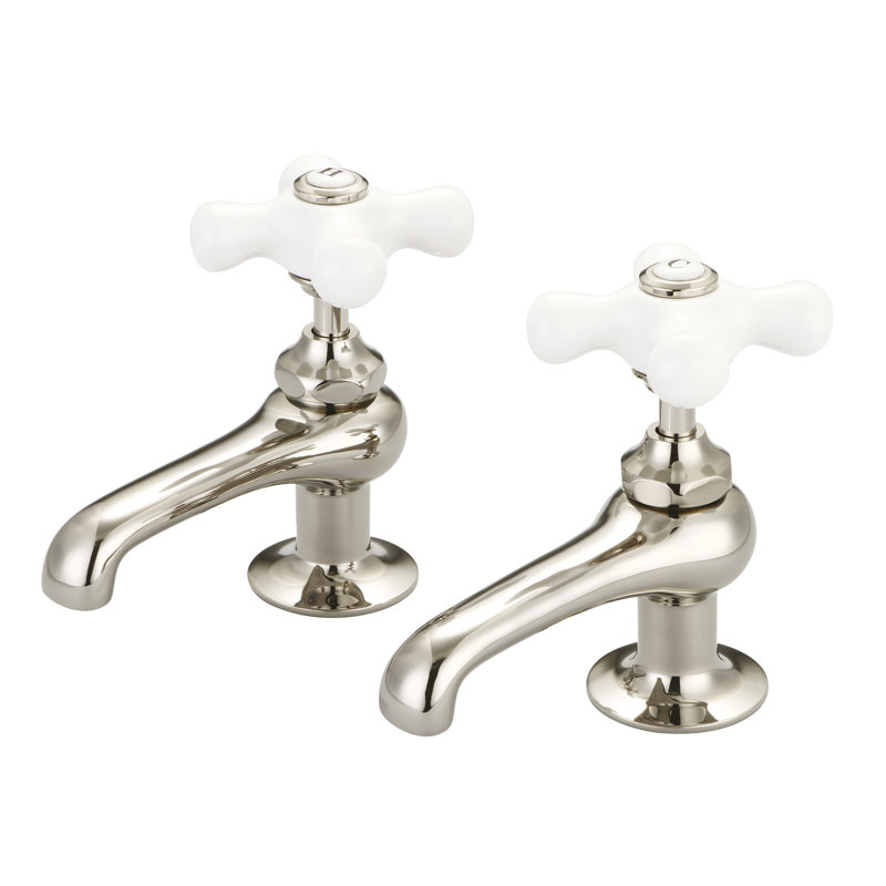 Stonington 2-handle Bathroom Faucet, Cross Handles, Polished Nickel