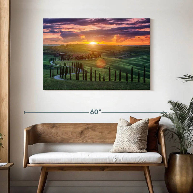 Ravi Sunset Over Tuscany, 30" H x 45" W