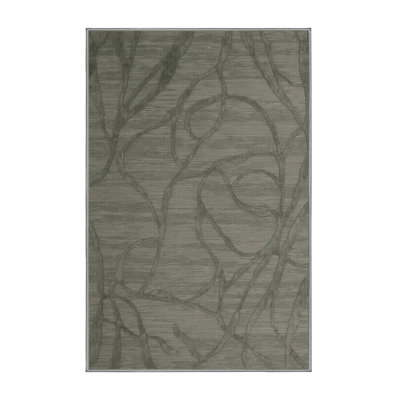 Machine Washable Abstract Brown Area Rug