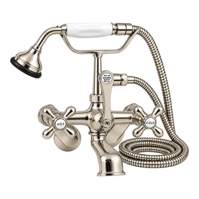 Robinet pour téléphone avec douche à main en porcelaine et baignoire Strom Living