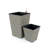 2-Pack Smart Self-Watering Square Planter For Indoor And Outdoor - Hand Woven Wicker - Gray-1968146586