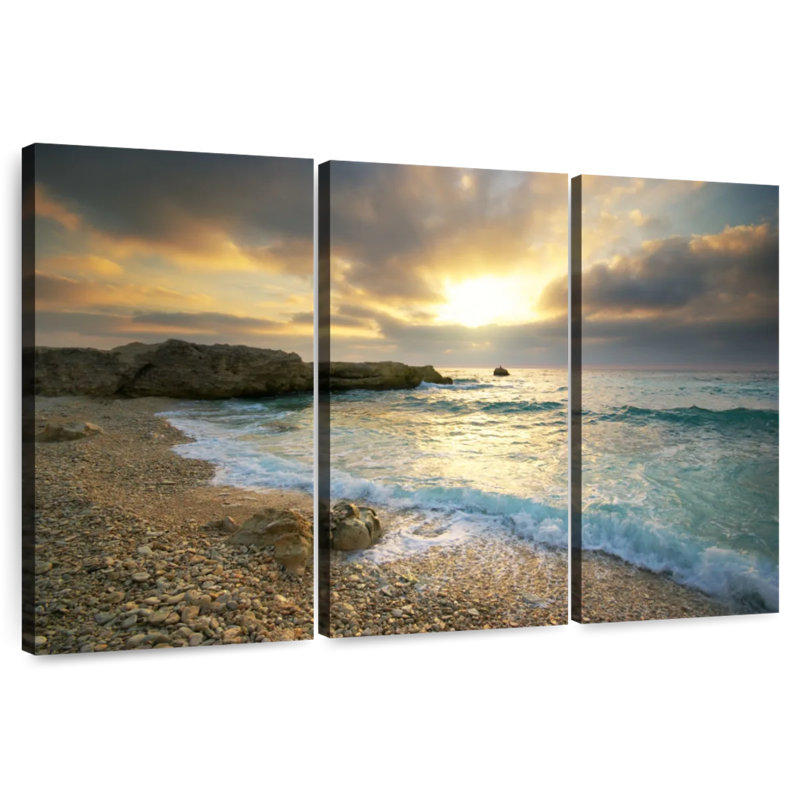 Gillard Mesmerizing Sunset Seascape, 42" H x 65" W