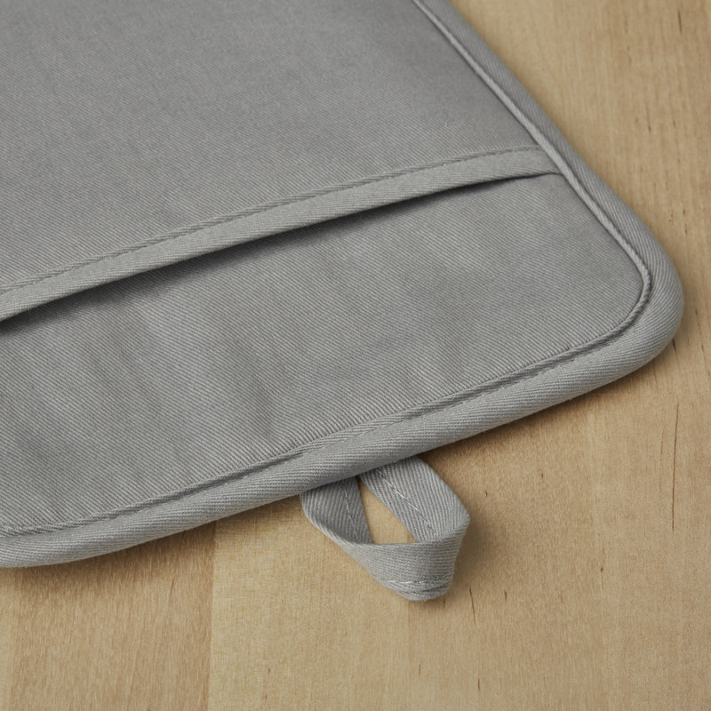 KitchenAid Ribbed Soft Silicone Potholder, Gray