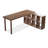 Light walnut L-Shaped Solid Wood desks-107408478