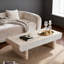 Medieval-Style Modern Faux Marble Coffee Table With Storage