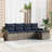 vidaXL Garden Sofa Set Grey Poly Rattan-211648393