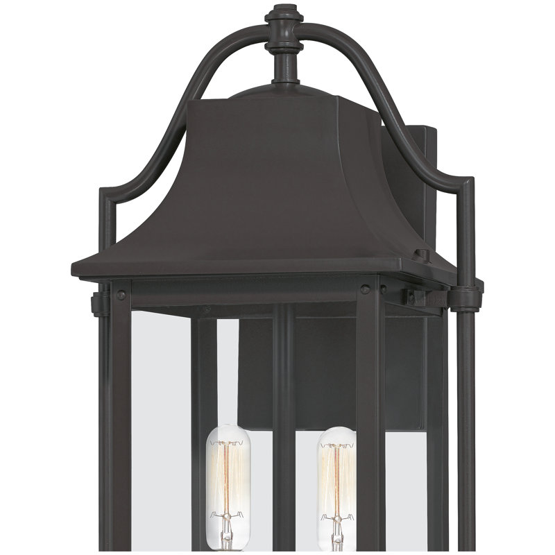 Lanterne murale d’extérieur en bronze Western Guillotte, H 18,5 po x l 9 po x P 8,25 po