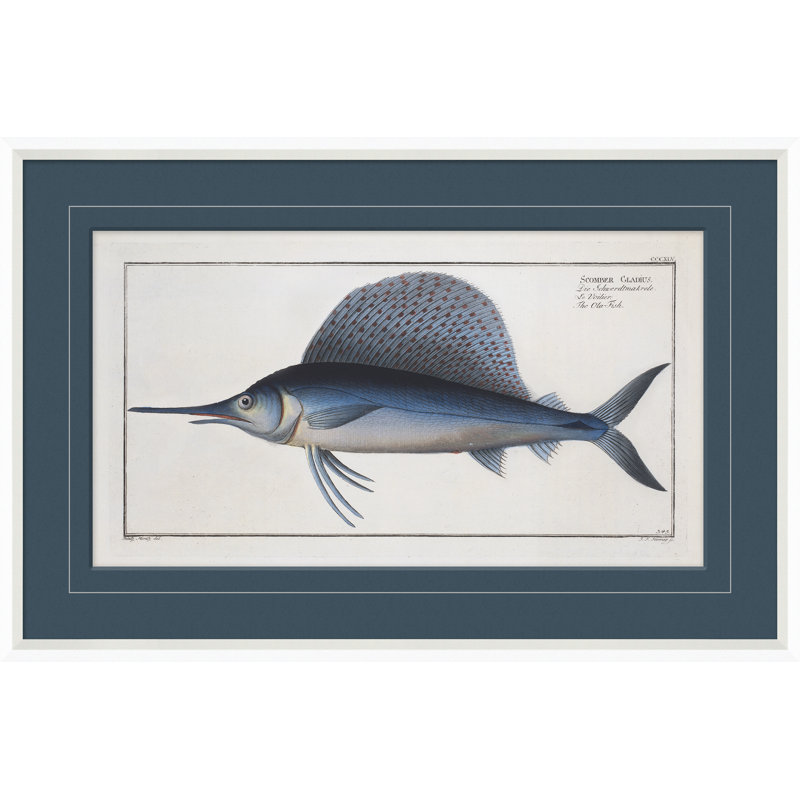 Blue Fish 3 - Impression de cadre photo sur papier