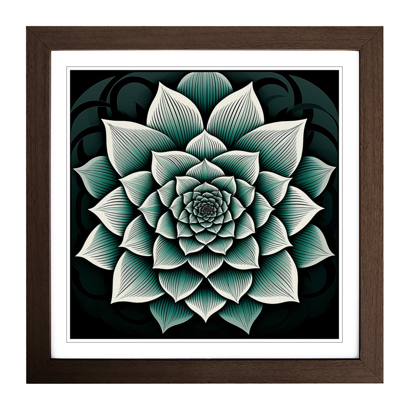 Lotus Flower No.1 - Framed Print, Walnut