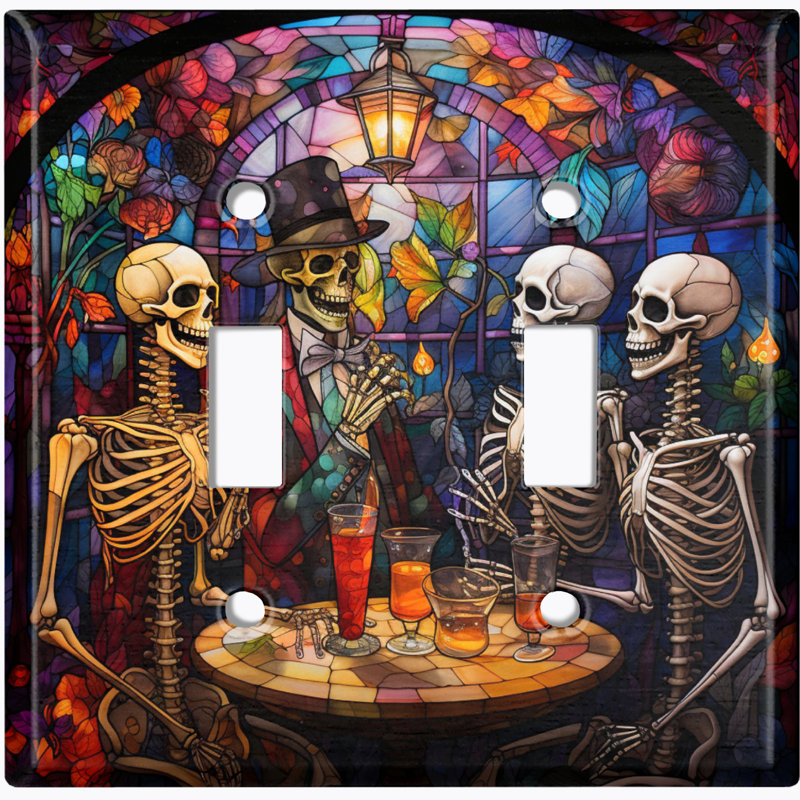 Figurine murale d'Halloween festive squelette Halloween