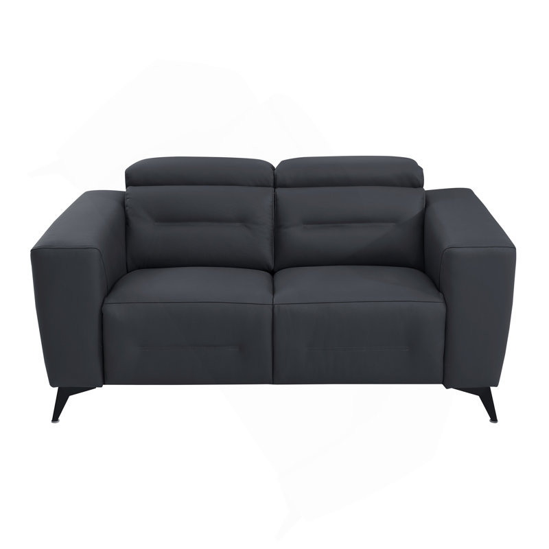 Causeuse en cuir italien avec fauteuil inclinable Global, H 40 po x l 65 po x P 43 po