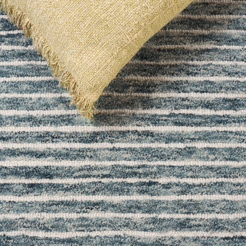 Ebony 507 Hand Tufted Wool Pile Striped Rug, 5'-0" X 8'-0" Rectangle