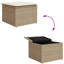  Tabouret de jardin beige PE rotin moyen résistant aux UV-1873395413-1873395414