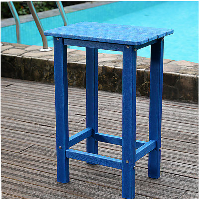 HDPE type outdoor dining and bar chair is very practical. It is suitable for lawns, gardens, backyards and pool sides. Navy blue, and it is waterproof and corrosion-resistant.All Weather,