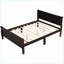 Base de lit plateforme en bois pour grand lit - aucun sommier nécessaire, capacité de 400 lb, espresso pour la chambre principale