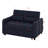 Loveseat Sofa Bed With Adjustable Backrest, USB Ports & Two Lumbar Pillows-115839026