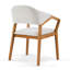 Ensemble de 2 chaises de salle à manger d'intérieur, fauteuil rembourré en chenille beige avec structure robuste, capacité de 300 lb, dossier incurvé ergonomique-1563212855