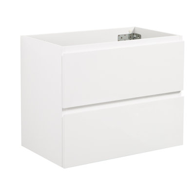 Armoire de salle de bain sans lavabo - 24W-201. Blanc, 2 tiroirs. Pré-assemblé avec une capacité accrue de 20% et un meuble-lavabo blanc sans 24 W 201, tiroirs, pré-assemblé, style moderne et élégant