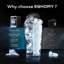 EUHOMY 9.4 in. 27 lbs. Crescent Ice Portable Countertop Ice Maker in Black with 3-Ice Sizes, Ice Scoop, LED Light Type