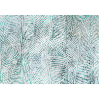 Abstract Wallpaper Wall Mural - Banana Leaf Lines