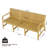 5-Piece Indoor/Outdoor Furniture Set - 3-Seater Sofa ,2 Chairs & 2 Coffee Tables Waterproof PP Material - Easy Assembly Patio Conversation Set-368509730
