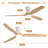 52-Inch Ceiling Fan With Light, Dc Reversible Motor, Timer (1/4/8 Hours),Light With Memory Function
