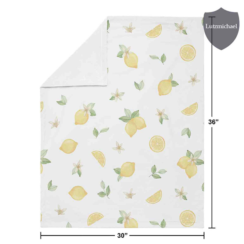 Lemon Floral Security Baby Blanket By Sweet Jojo Designs