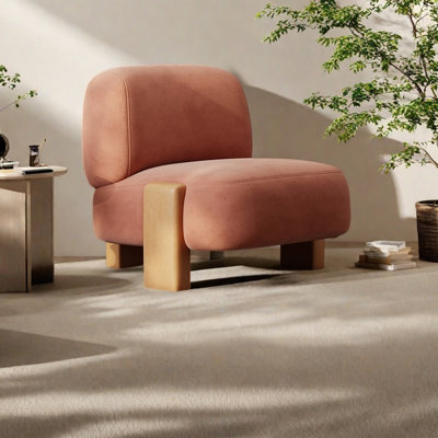 Chaise de loisirs minimaliste en coton et lin