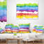 Rayures colorées en motif de vecteurs - Coussin imprimé abstrait-29842384-89814035