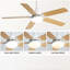 Ventilateur de plafond encastré moderne de 42 pouces avec lumière DEL et télécommande, moteur à courant continu réversible en blanc classique