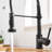 Matte Black Pull Down Faucet For Kitchen - Single Lever, Leak Proof, To Water Spots And Fingerprints In Lever Control, Brass, Stable Temperature Control