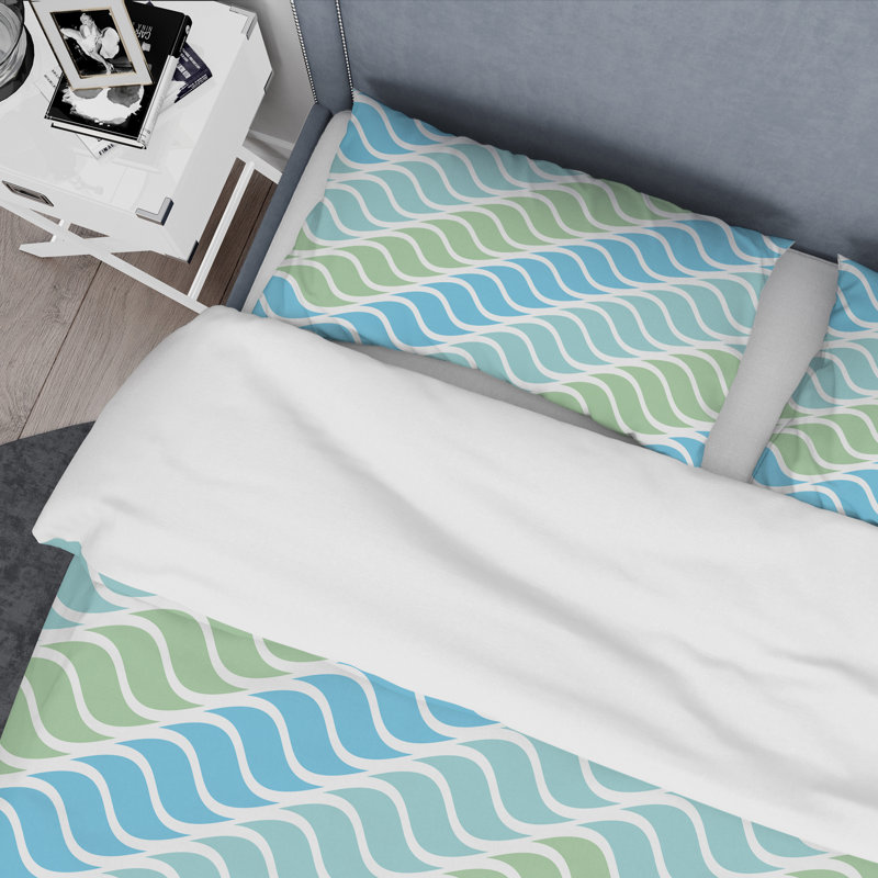 Ensemble de housse de couette Mid-Century Abstract Abstract Retro II, Housse de couette très grand et 2 taies