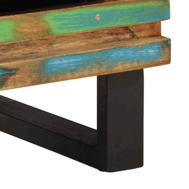 40cm W Steel Bedside Table, Dark Brown/Black
