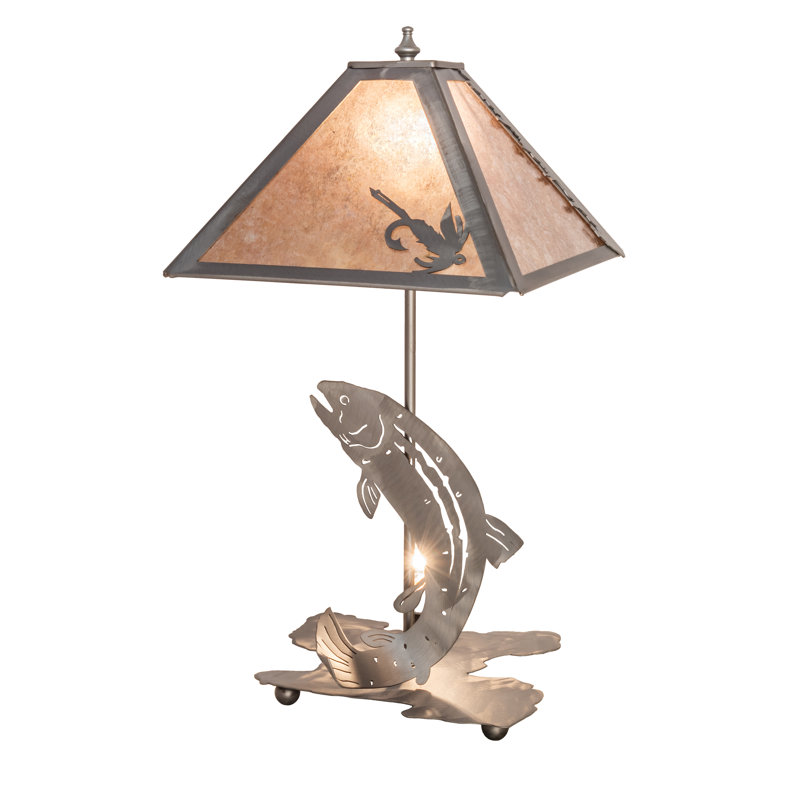21" High Leaping Trout Table Lamp