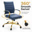 Fauteuil de bureau pivotant en cuir Naudain-58177232-132200685