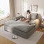Double chaise longue surdimensionnée rembourrée avec accoudoirs larges pour les salons, les appartements-1614943313