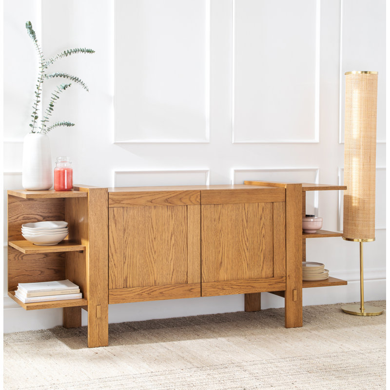 Buffet en bois massif 72 "avec portes fermées magnétiques Saint-Sébastien