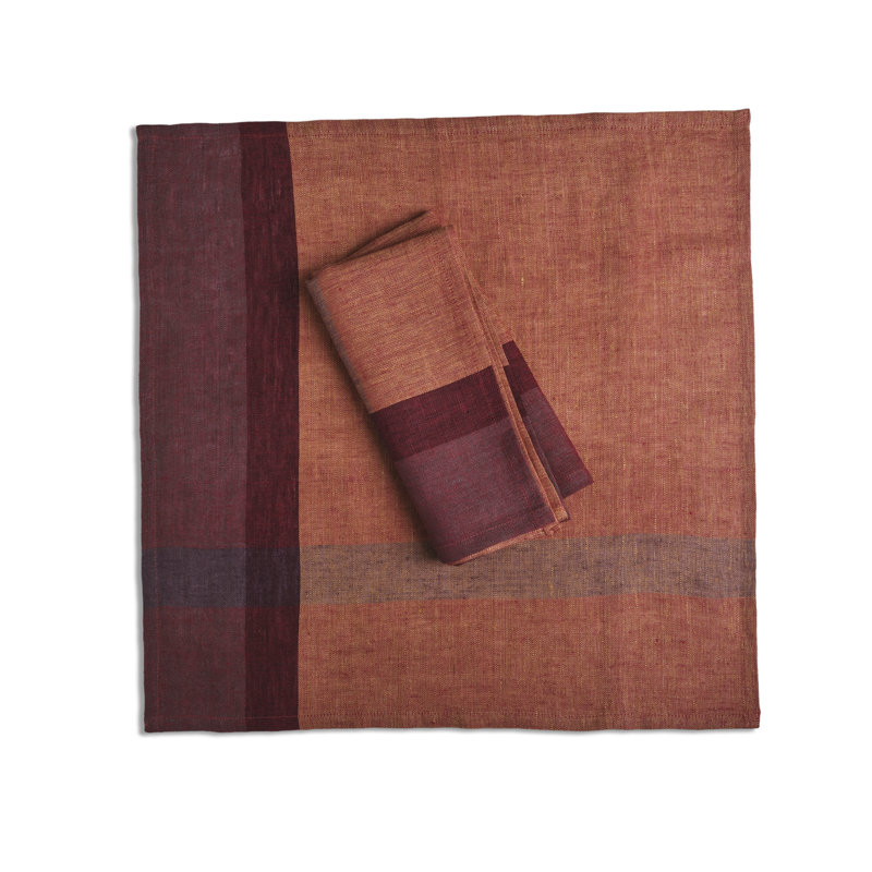 Serviette de table en lin vin rose, Vin rosé