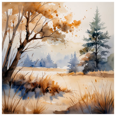 Housses de couette aquarelle paysage d'automne
