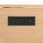 Îlot de cuisine cannelé avec rangement, îlot de cuisine 55,5 po avec abattant, prise de courant, 4 portes et 3 tiroirs, table d'îlot roulant avec plateau en grain de bois, bord courbé pour la cuisine, la salle à manger