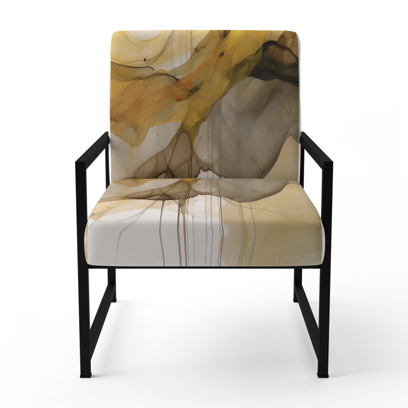 Fauteuil d'appoint rembourré à formes géométriques Undefined, Noir, noir, noir, noir
