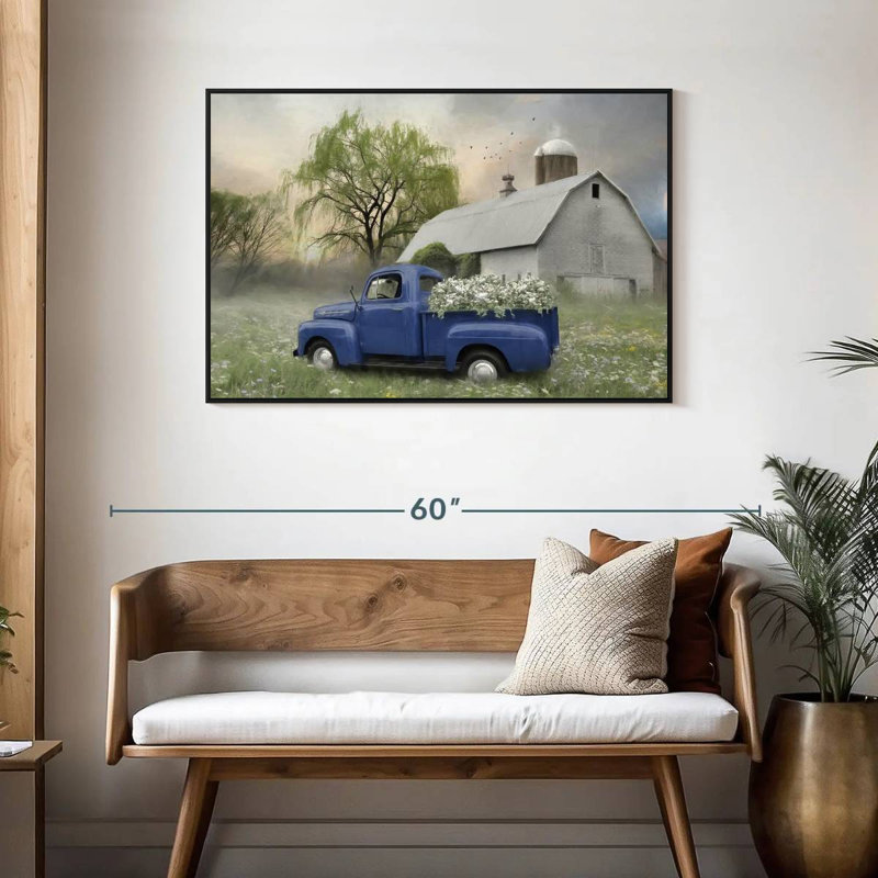 Printemps à l'ancienne, Cadre flottant noir, 43 po x 29 po