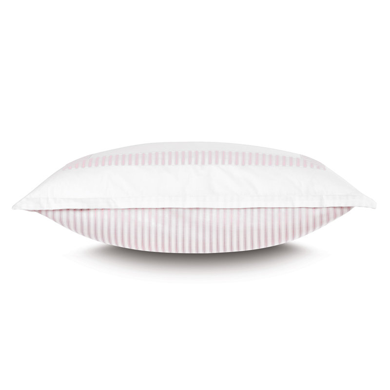 Blass Ticking Cotton Striped Sham by Alexa Hampton, Petal, Euro