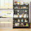 Armoire de cuisine avec rangement à 5 niveaux en métal et roulettes